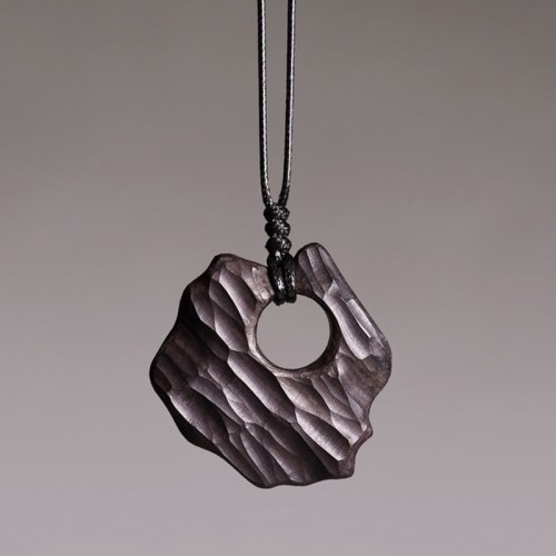Ebony Hollow Irregular Shape Peace Necklace Ebony Hollow Irregular Shape Peace Necklace