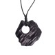Ebony Hollow Irregular Shape Peace Necklace Ebony Hollow Irregular Shape Peace Necklace