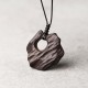 Ebony Hollow Irregular Shape Peace Necklace Ebony Hollow Irregular Shape Peace Necklace