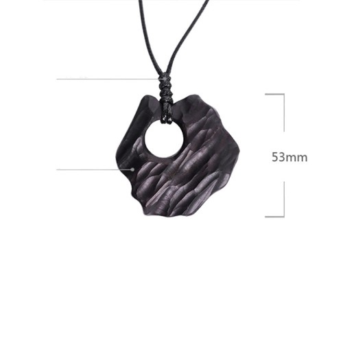 Ebony Hollow Irregular Shape Peace Necklace Ebony Hollow Irregular Shape Peace Necklace
