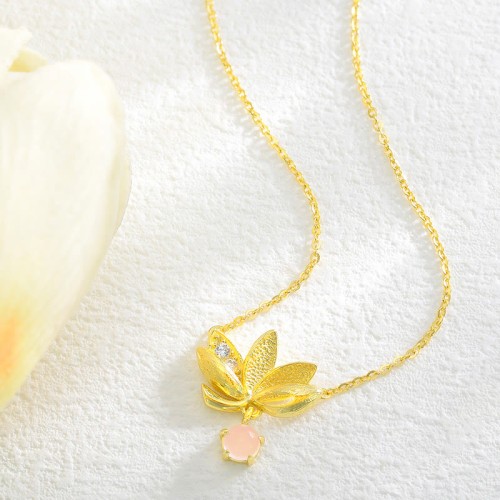 Sterling Silver Lotus Keep Away Evil Spirits Pendant Sterling Silver Lotus Keep Away Evil Spirits Pendant