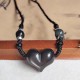 Silver Sheen Obsidian Heart Protection Pendant