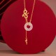 Chalcedony Snake Rose Harmony Necklace