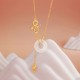 Chalcedony Snake Rose Harmony Necklace