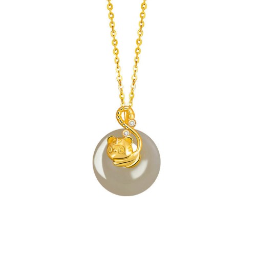 Hetian Jade Silver Abundance Zodiac Pendant Hetian Jade Silver Abundance Zodiac Pendant