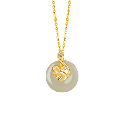 Hetian Jade Silver Abundance Zodiac Pendant Hetian Jade Silver Abundance Zodiac Pendant