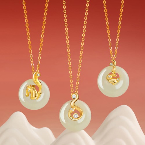 Hetian Jade Silver Abundance Zodiac Pendant Hetian Jade Silver Abundance Zodiac Pendant