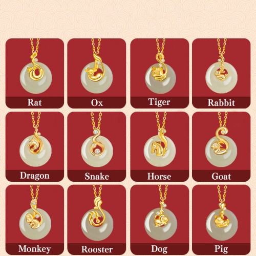 Hetian Jade Silver Abundance Zodiac Pendant Hetian Jade Silver Abundance Zodiac Pendant