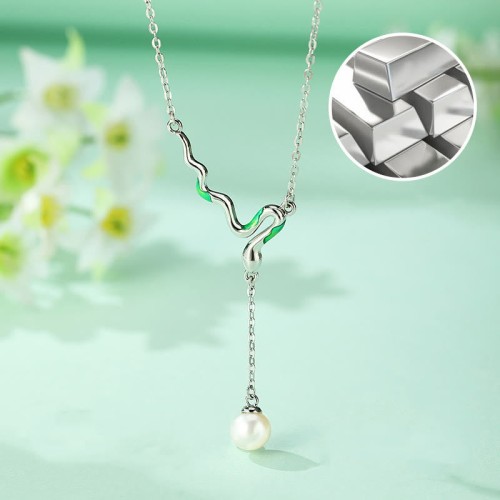 Pearl Year of the Snake Healing Necklace Pendant