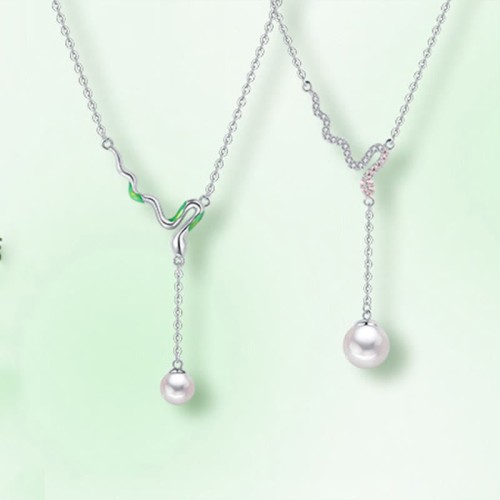 Pearl Year of the Snake Healing Necklace Pendant