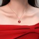 Red Agate Sterling Silver Koi Fish Peace Necklace Pendant