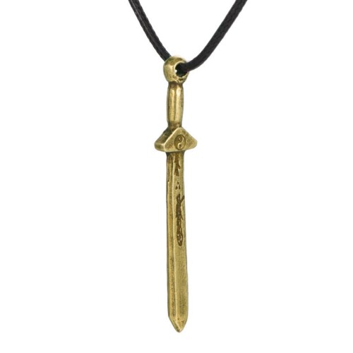 Vintage Yin Yang Copper Brass Sword Balance Necklace Vintage Yin Yang Copper Brass Sword Balance Necklace