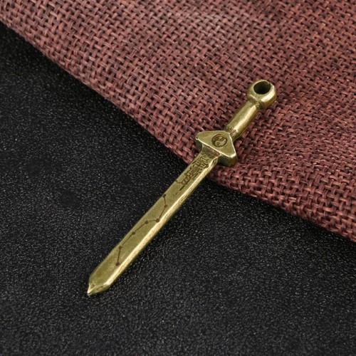 Vintage Yin Yang Copper Brass Sword Balance Necklace Vintage Yin Yang Copper Brass Sword Balance Necklace