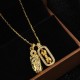 Sterling Silver Golden Pixiu Copper Coin Vajra Wealth Pendant