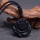 Black Obsidian Black Rose Purification Necklace Pendant