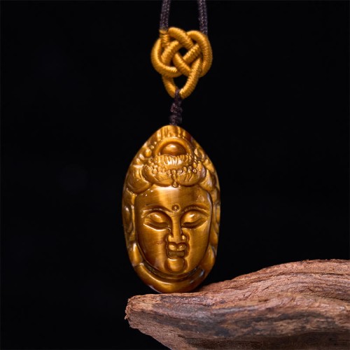 Tiger Eye Kwan Yin Strength Necklace Tiger Eye Kwan Yin Strength Necklace