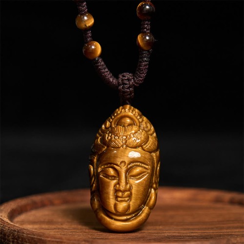 Tiger Eye Kwan Yin Strength Necklace Tiger Eye Kwan Yin Strength Necklace