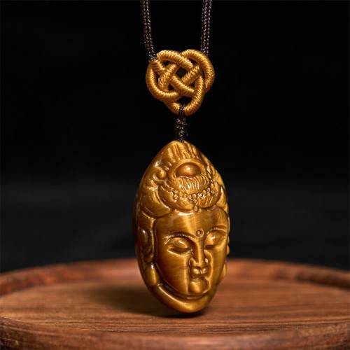 Tiger Eye Kwan Yin Strength Necklace Tiger Eye Kwan Yin Strength Necklace