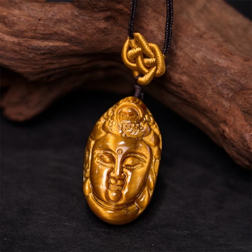 Tiger Eye Kwan Yin Strength Necklace Tiger Eye Kwan Yin Strength Necklace