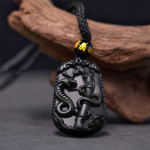 Chinese Zodiac Obsidian Purification Necklace Chinese Zodiac Obsidian Purification Necklace
