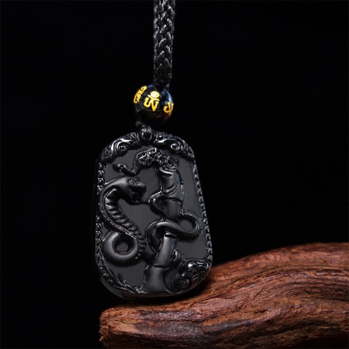 Chinese Zodiac Obsidian Purification Necklace Chinese Zodiac Obsidian Purification Necklace