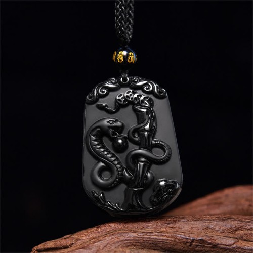 Chinese Zodiac Obsidian Purification Necklace Chinese Zodiac Obsidian Purification Necklace