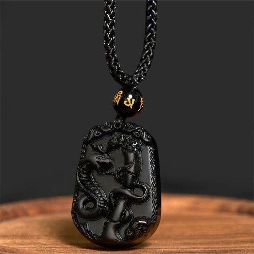 Chinese Zodiac Obsidian Purification Necklace Chinese Zodiac Obsidian Purification Necklace