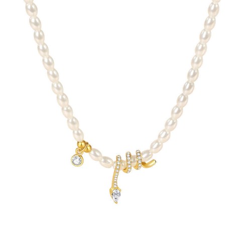 925 Silver Year of the Snake Pearl Necklace 925 Silver Year of the Snake Pearl Necklace