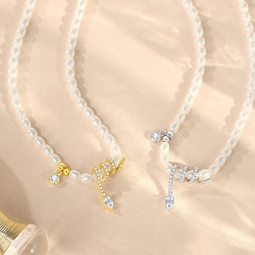 925 Silver Year of the Snake Pearl Necklace 925 Silver Year of the Snake Pearl Necklace