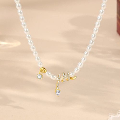 925 Silver Year of the Snake Pearl Necklace 925 Silver Year of the Snake Pearl Necklace