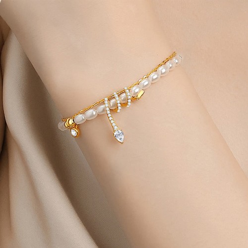 925 Silver Year of the Snake Pearl Necklace 925 Silver Year of the Snake Pearl Necklace