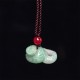 Zodiac Snake Natural Jade Luck Necklace Pendant