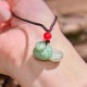 Zodiac Snake Natural Jade Luck Necklace Pendant
