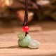 Zodiac Snake Natural Jade Luck Necklace Pendant