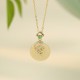 925 Silver Fu Character Hetian Jade Snake Luck Necklace 925 Silver Fu Character Hetian Jade Snake Luck Necklace