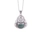 999 Silver Laughing Buddha Cyan Jade Lotus Success Pendant 999 Silver Laughing Buddha Cyan Jade Lotus Success Pendant