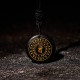 Vairocana Sanskrit Mantra Obsidian Aventurine Strength Pendant