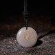 Vairocana Sanskrit Mantra Obsidian Aventurine Strength Pendant