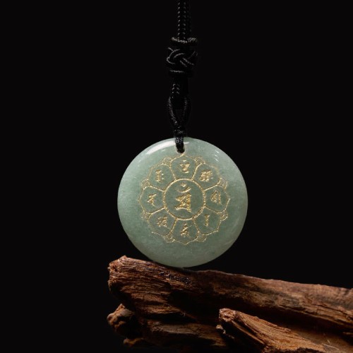 Om Mani Padme Hum Black Obsidian Strength Necklace Om Mani Padme Hum Black Obsidian Strength Necklace