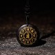 Om Mani Padme Hum Black Obsidian Strength Necklace Om Mani Padme Hum Black Obsidian Strength Necklace