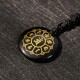 Om Mani Padme Hum Black Obsidian Strength Necklace Om Mani Padme Hum Black Obsidian Strength Necklace