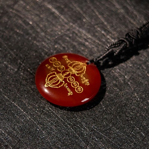 Vajra Dorje Black Obsidian Fulfillment Necklace
