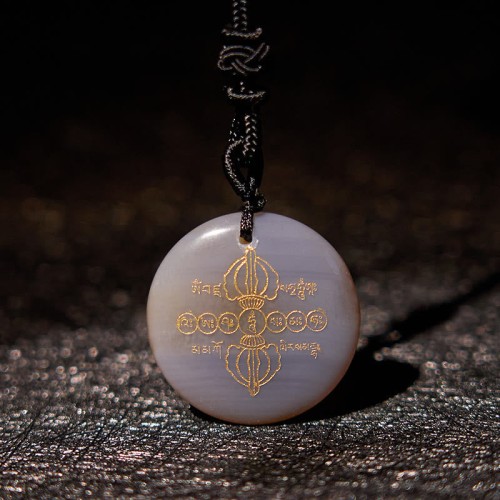Vajra Dorje Black Obsidian Fulfillment Necklace