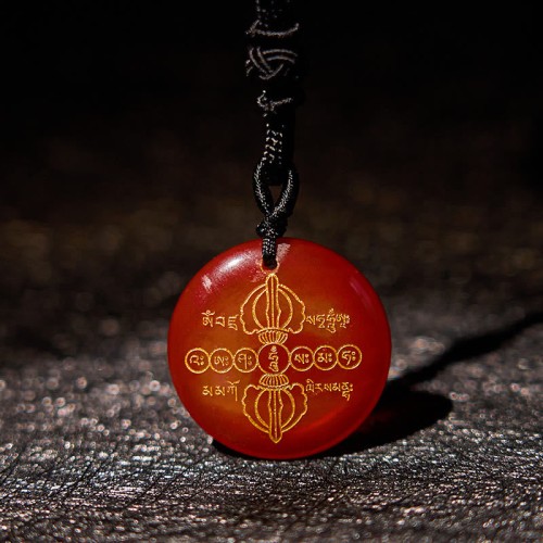 Vajra Dorje Black Obsidian Fulfillment Necklace