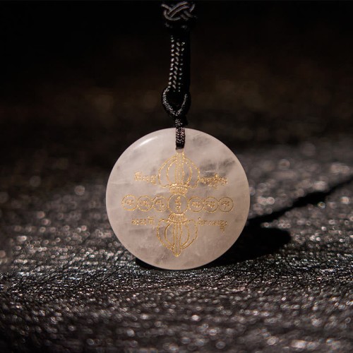 Vajra Dorje Black Obsidian Fulfillment Necklace