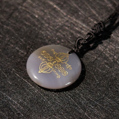 Vajra Dorje Black Obsidian Fulfillment Necklace
