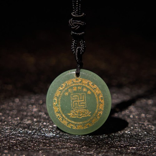 Swastika Lotus Crystal Obsidian Purification Necklace Pendant Swastika Lotus Crystal Obsidian Purification Necklace Pendant