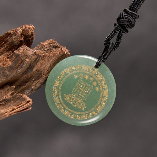 Swastika Lotus Crystal Obsidian Purification Necklace Pendant Swastika Lotus Crystal Obsidian Purification Necklace Pendant