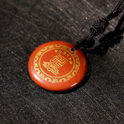 Swastika Lotus Crystal Obsidian Purification Necklace Pendant Swastika Lotus Crystal Obsidian Purification Necklace Pendant