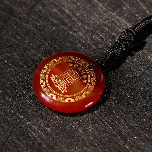 Swastika Lotus Crystal Obsidian Purification Necklace Pendant Swastika Lotus Crystal Obsidian Purification Necklace Pendant